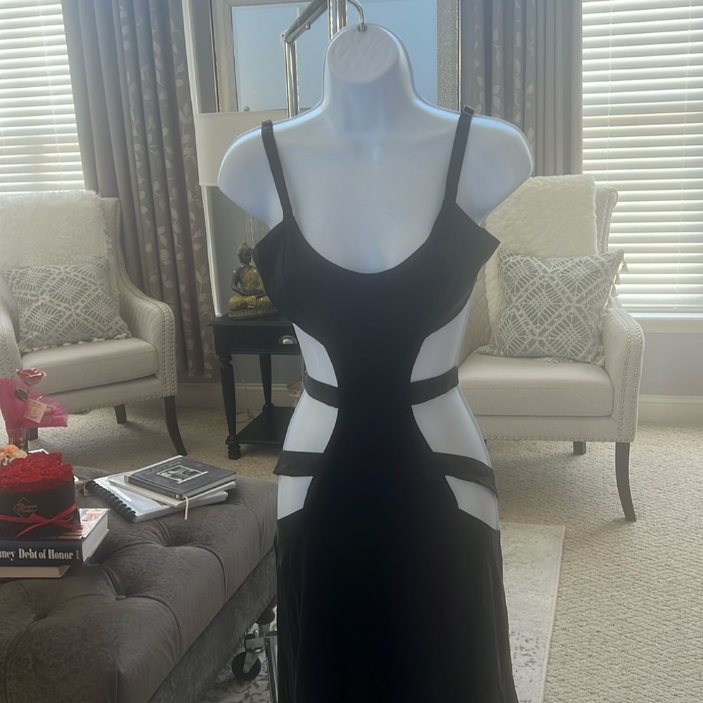 SKIMS Black Cutout Maxi Dress